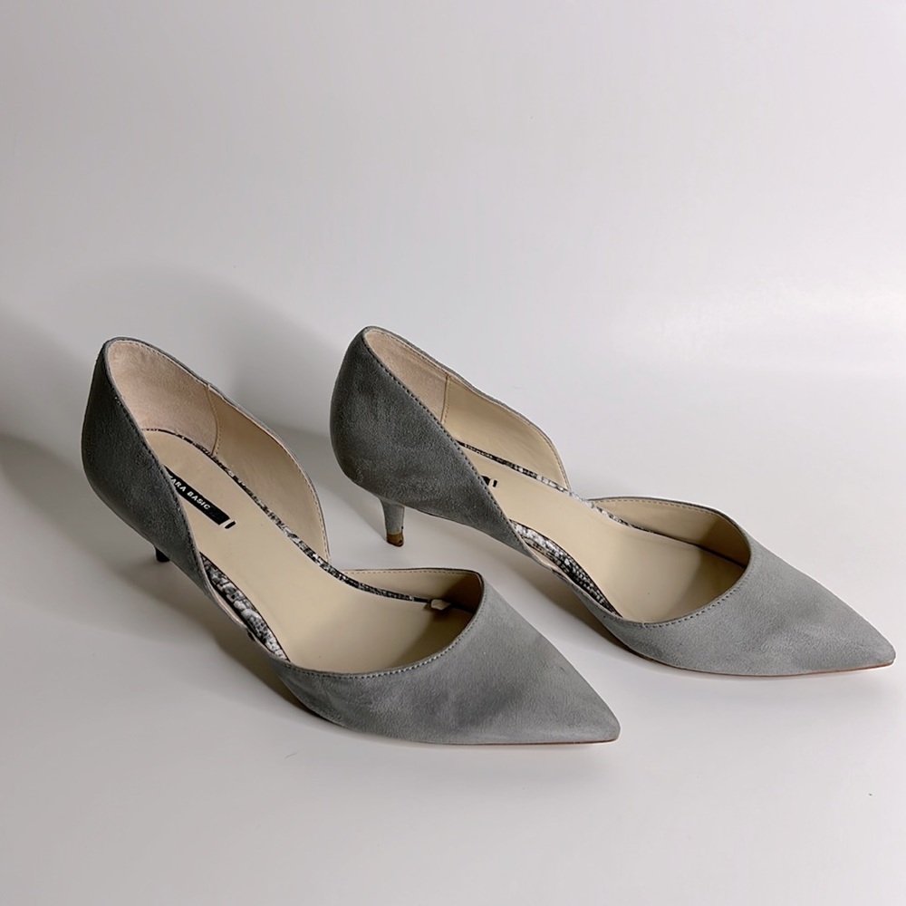 ZARA Kitten Heel Pointed Toe Pump Sz 39